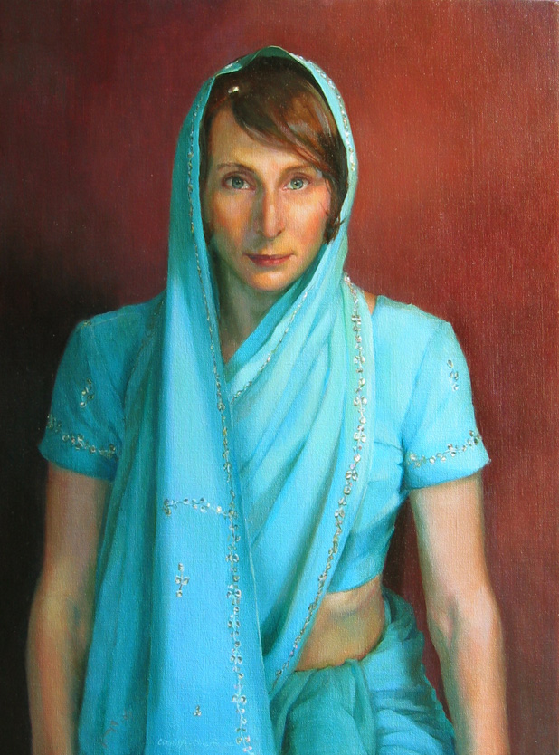 Turquoise Sari